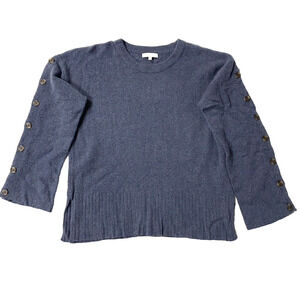 Madewell Sweater Womens Size Small Pullover Wool Blend Button Sleeves